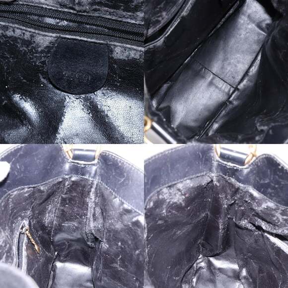 GUCCI Bamboo Hand Bag Suede Black Gold 001 1638 001 1638 - Picture 11 of 12